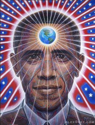 Obama-Portraet von Alex Grey